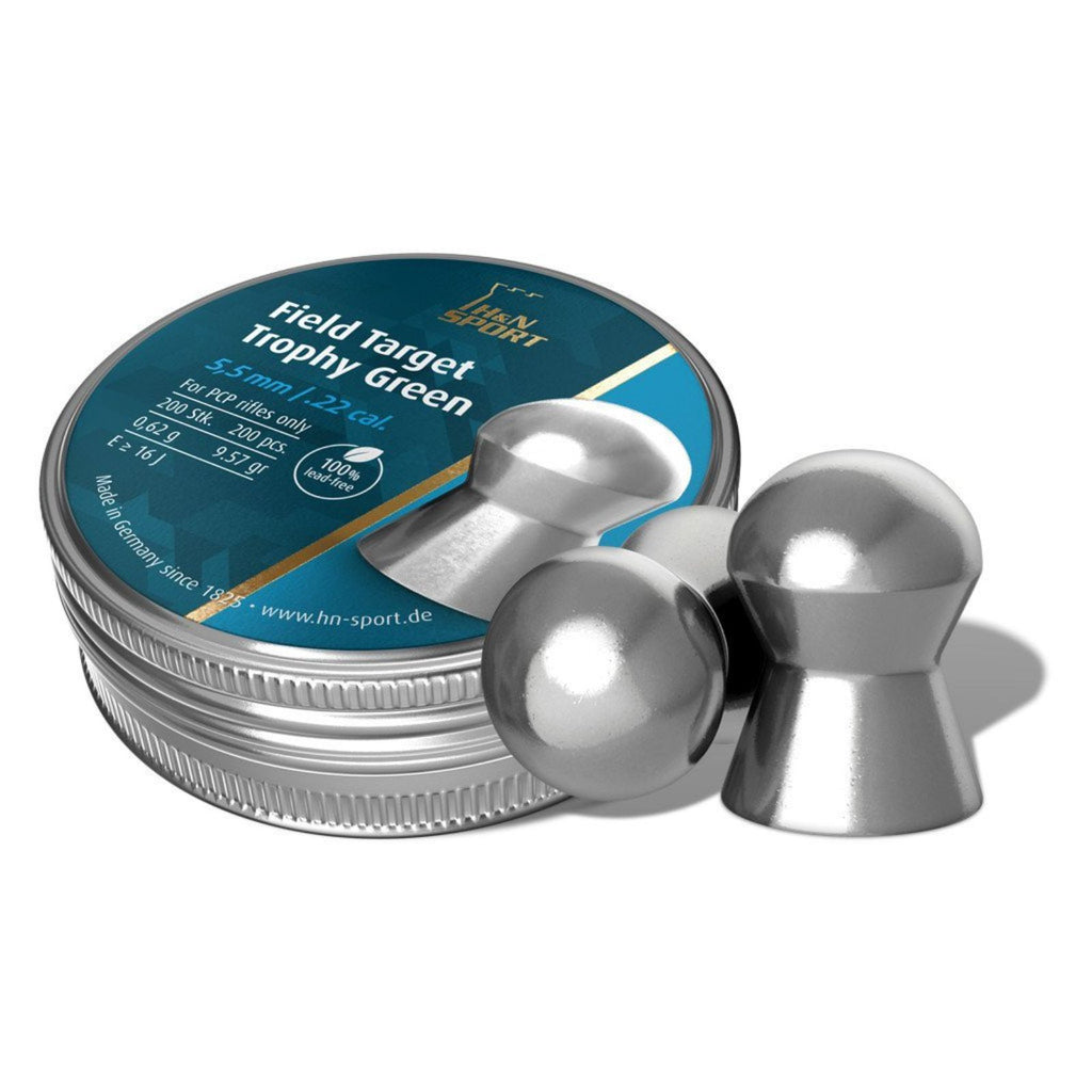 H N Field Target Trophy Green .22 cal Lead-Free-200 Count