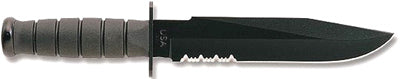 KA-BAR Fixed 8.0 in Black Combo Blade Kraton Handle